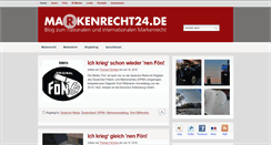 Desktop Screenshot of markenrecht24.de
