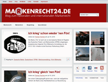 Tablet Screenshot of markenrecht24.de